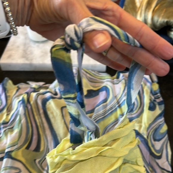 Papillio Yellow and Blue High‎ Low Dress - Picture 8 of 8